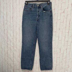 Denim Forum The Joni High Rise Loose Button Fly Jeans size 27